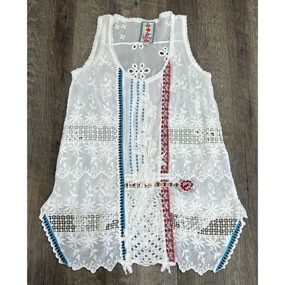 Johnny Was Embroidered Biya Tunic Tank Size XS - Picture 1 of 4